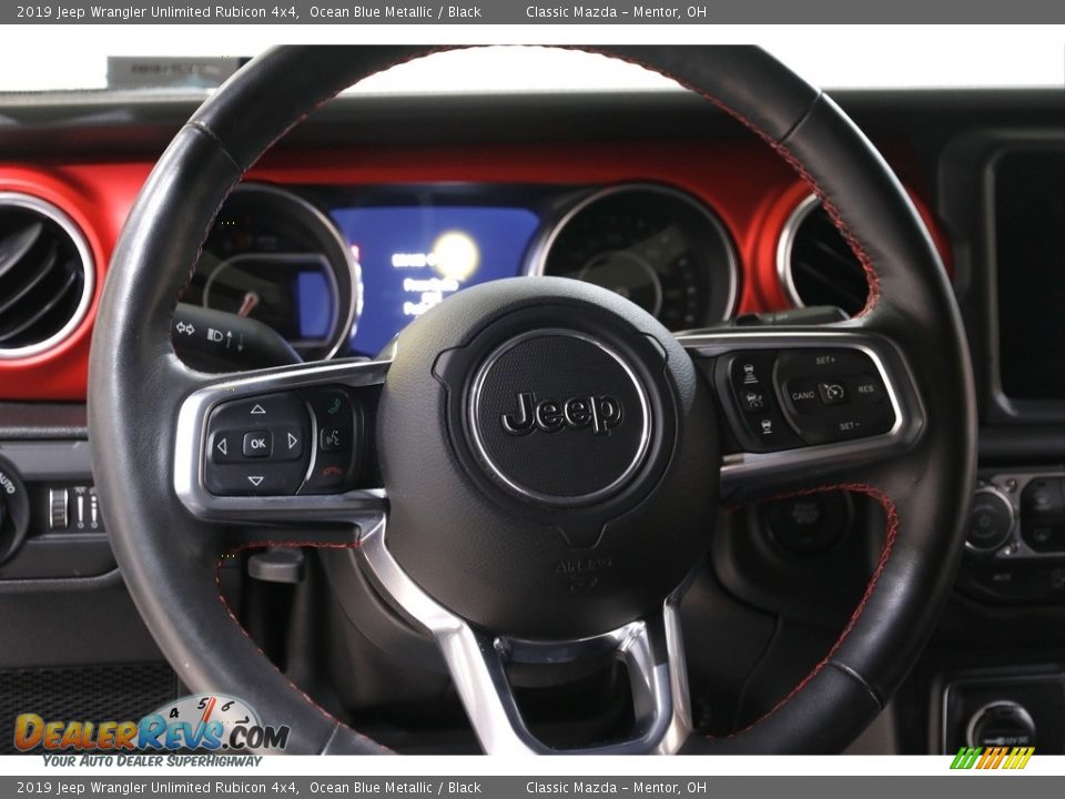 2019 Jeep Wrangler Unlimited Rubicon 4x4 Ocean Blue Metallic / Black Photo #8