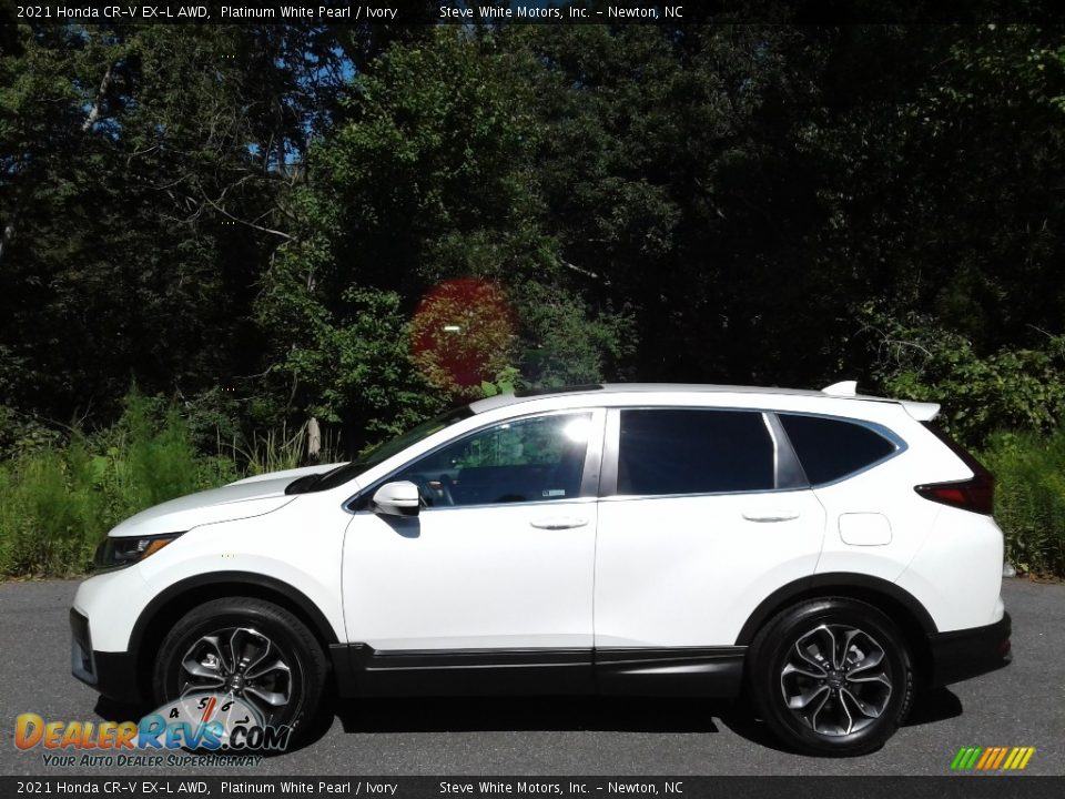 2021 Honda CR-V EX-L AWD Platinum White Pearl / Ivory Photo #1