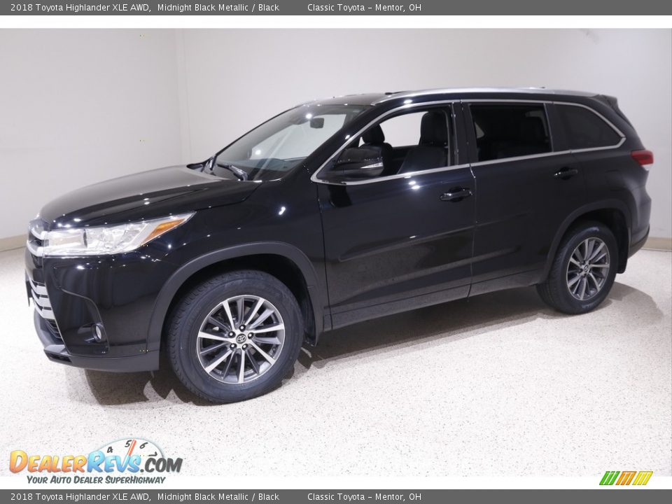 2018 Toyota Highlander XLE AWD Midnight Black Metallic / Black Photo #3