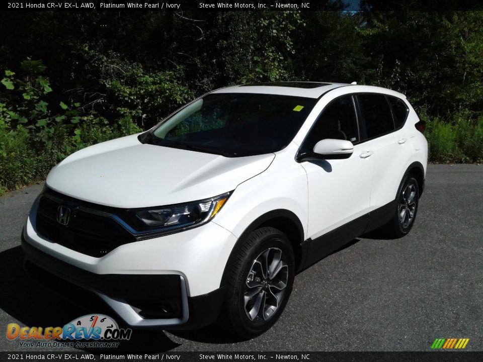 2021 Honda CR-V EX-L AWD Platinum White Pearl / Ivory Photo #3