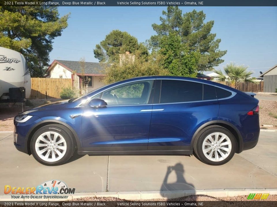 Deep Blue Metallic 2021 Tesla Model X Long Range Photo #1