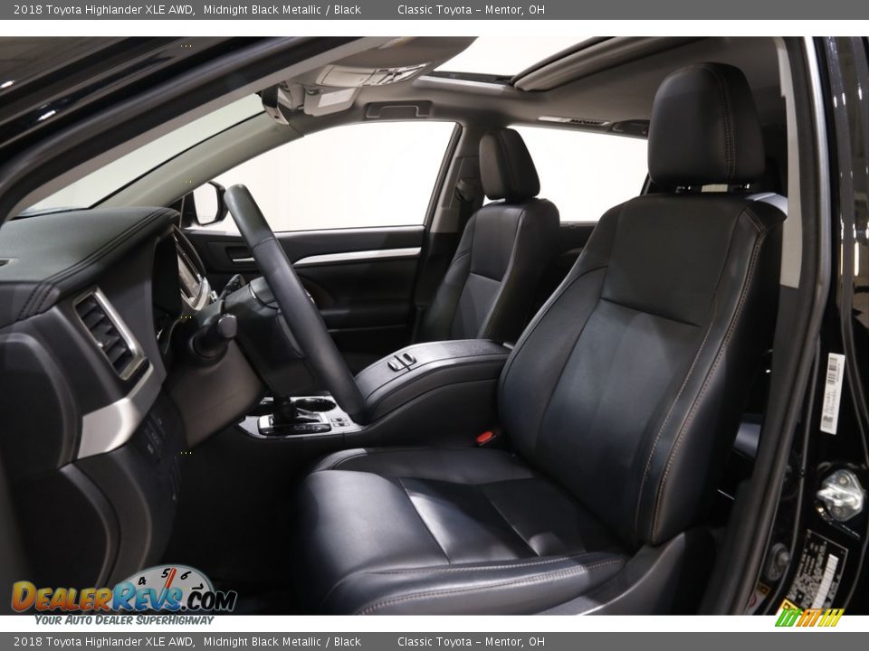 2018 Toyota Highlander XLE AWD Midnight Black Metallic / Black Photo #5