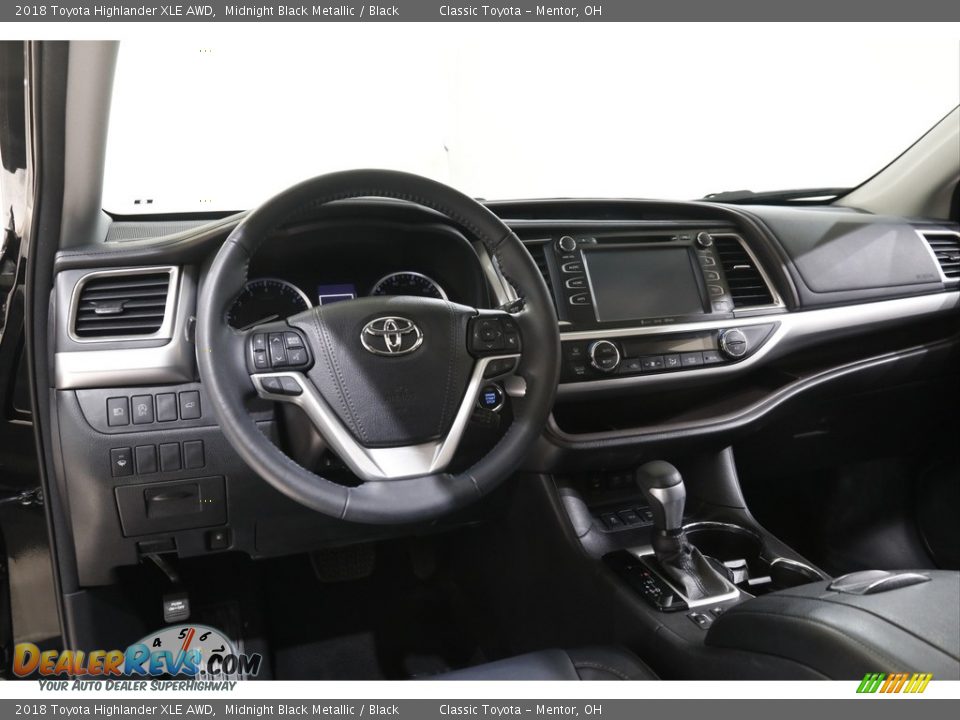 2018 Toyota Highlander XLE AWD Midnight Black Metallic / Black Photo #6