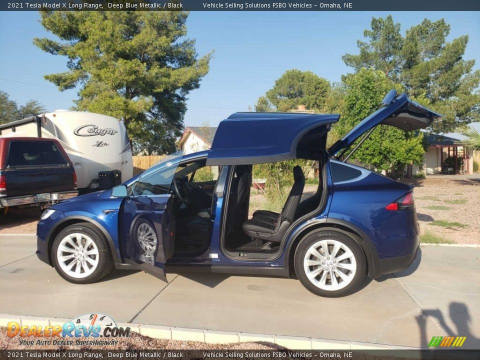 Deep Blue Metallic 2021 Tesla Model X Long Range Photo #2