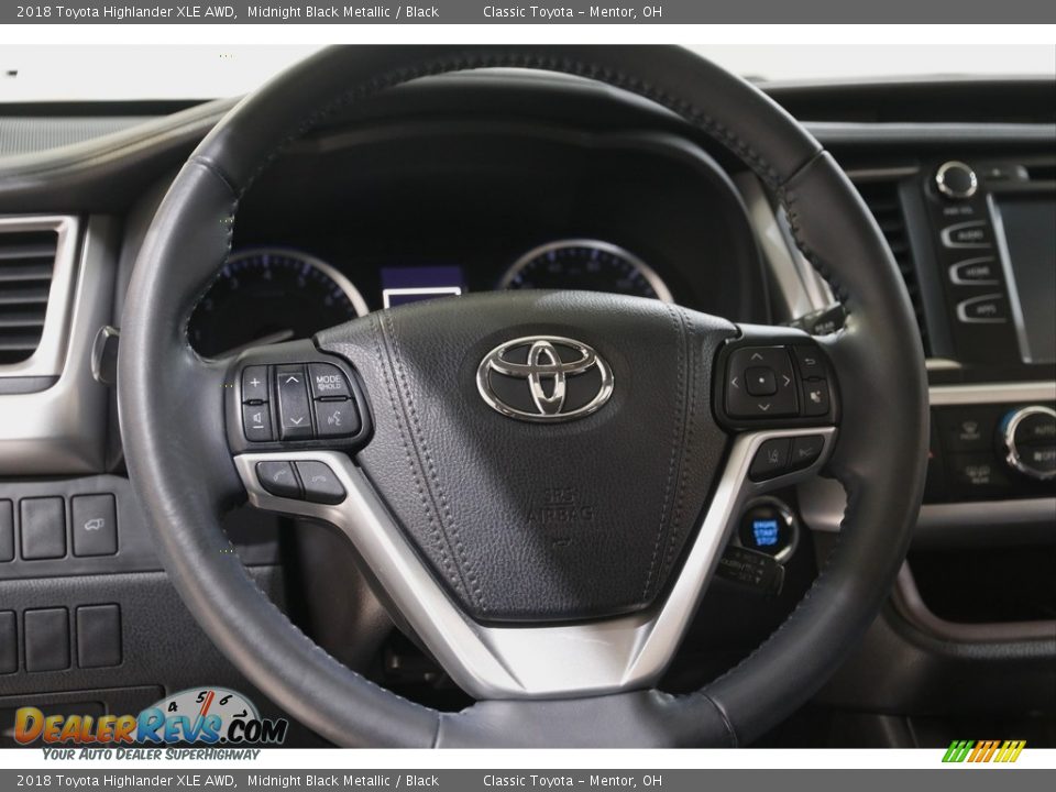2018 Toyota Highlander XLE AWD Midnight Black Metallic / Black Photo #7
