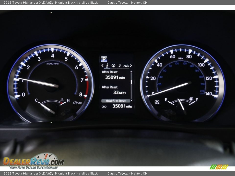2018 Toyota Highlander XLE AWD Midnight Black Metallic / Black Photo #8