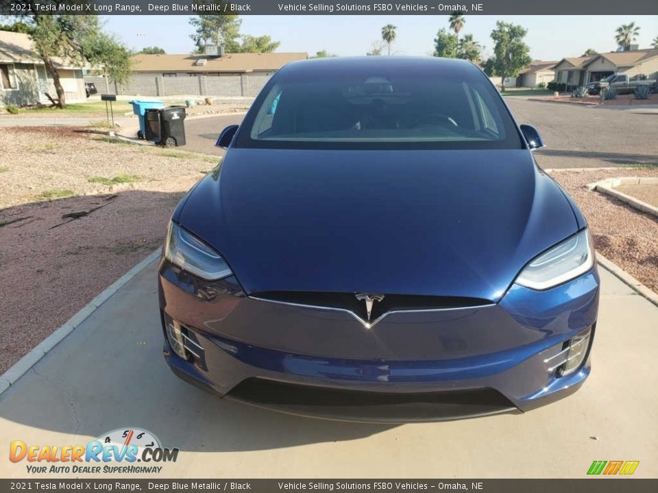 2021 Tesla Model X Long Range Deep Blue Metallic / Black Photo #8