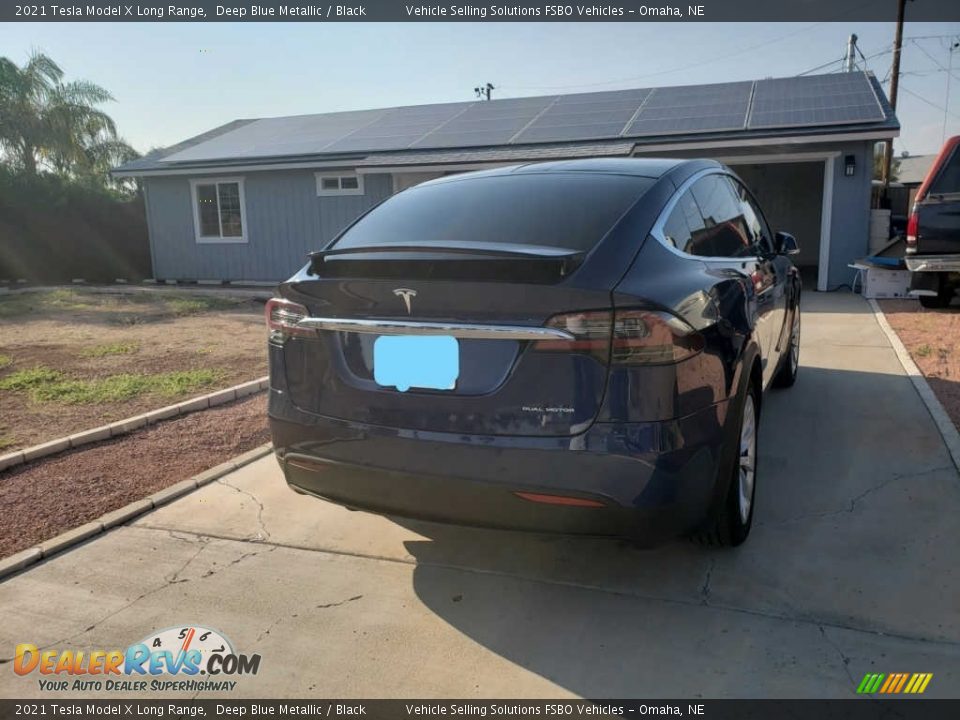 2021 Tesla Model X Long Range Deep Blue Metallic / Black Photo #9