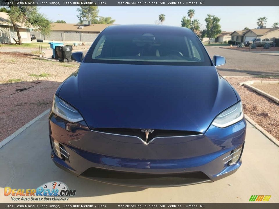 2021 Tesla Model X Long Range Deep Blue Metallic / Black Photo #10