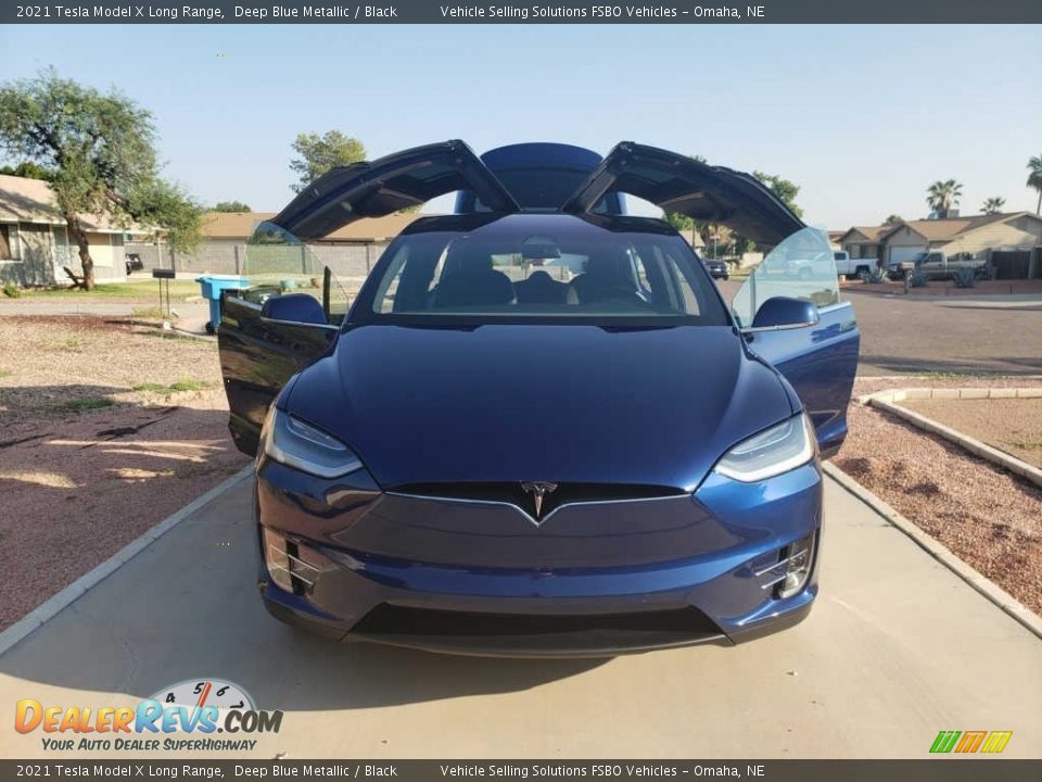 Deep Blue Metallic 2021 Tesla Model X Long Range Photo #11