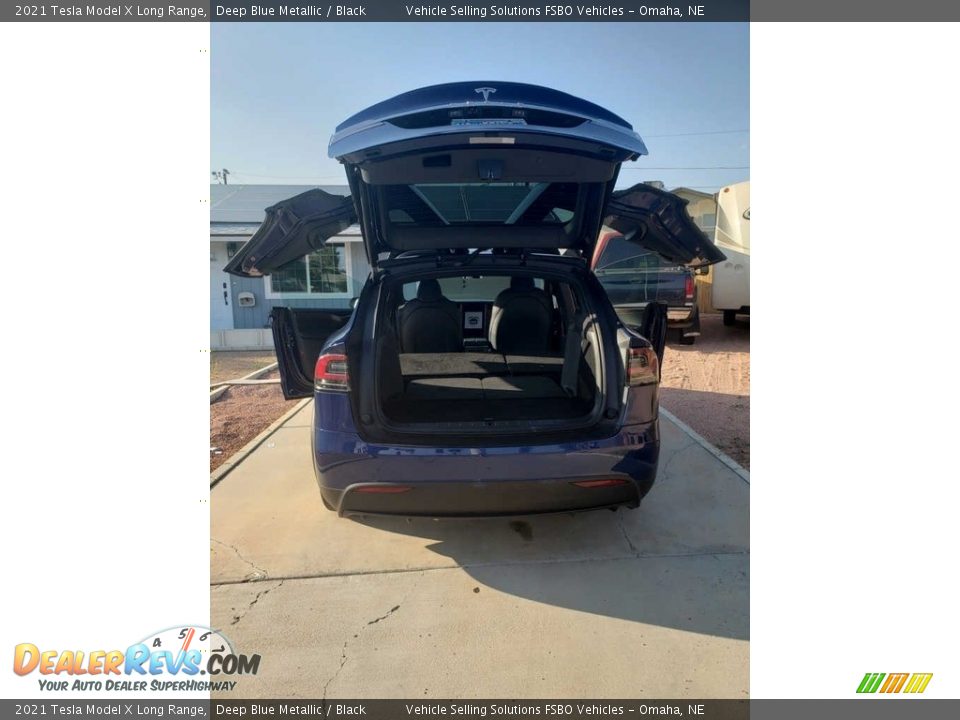 2021 Tesla Model X Long Range Deep Blue Metallic / Black Photo #13