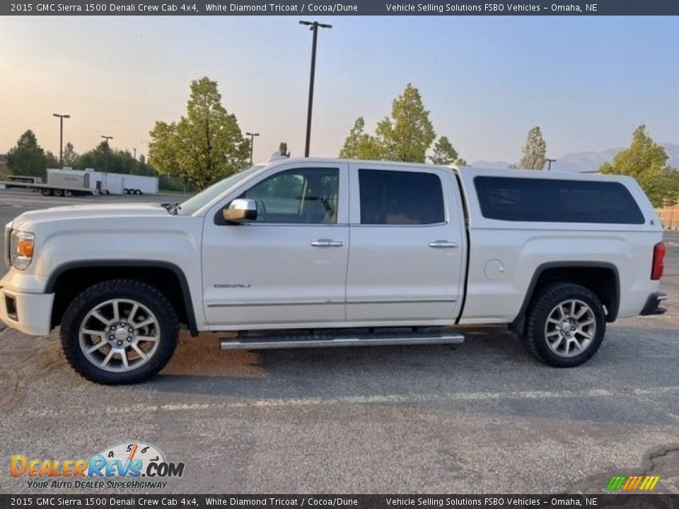 2015 GMC Sierra 1500 Denali Crew Cab 4x4 White Diamond Tricoat / Cocoa/Dune Photo #1