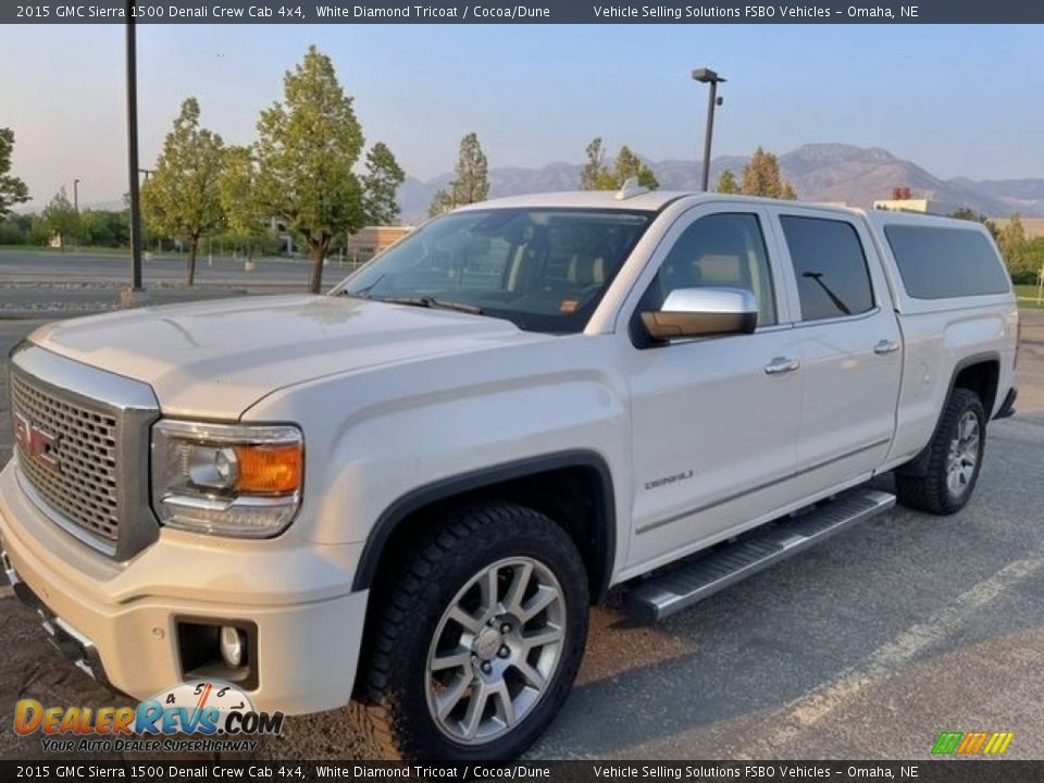 2015 GMC Sierra 1500 Denali Crew Cab 4x4 White Diamond Tricoat / Cocoa/Dune Photo #4