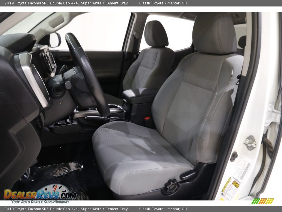 2019 Toyota Tacoma SR5 Double Cab 4x4 Super White / Cement Gray Photo #5