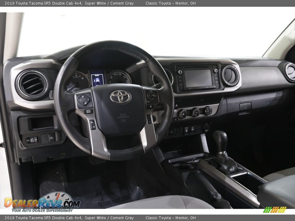 2019 Toyota Tacoma SR5 Double Cab 4x4 Super White / Cement Gray Photo #6