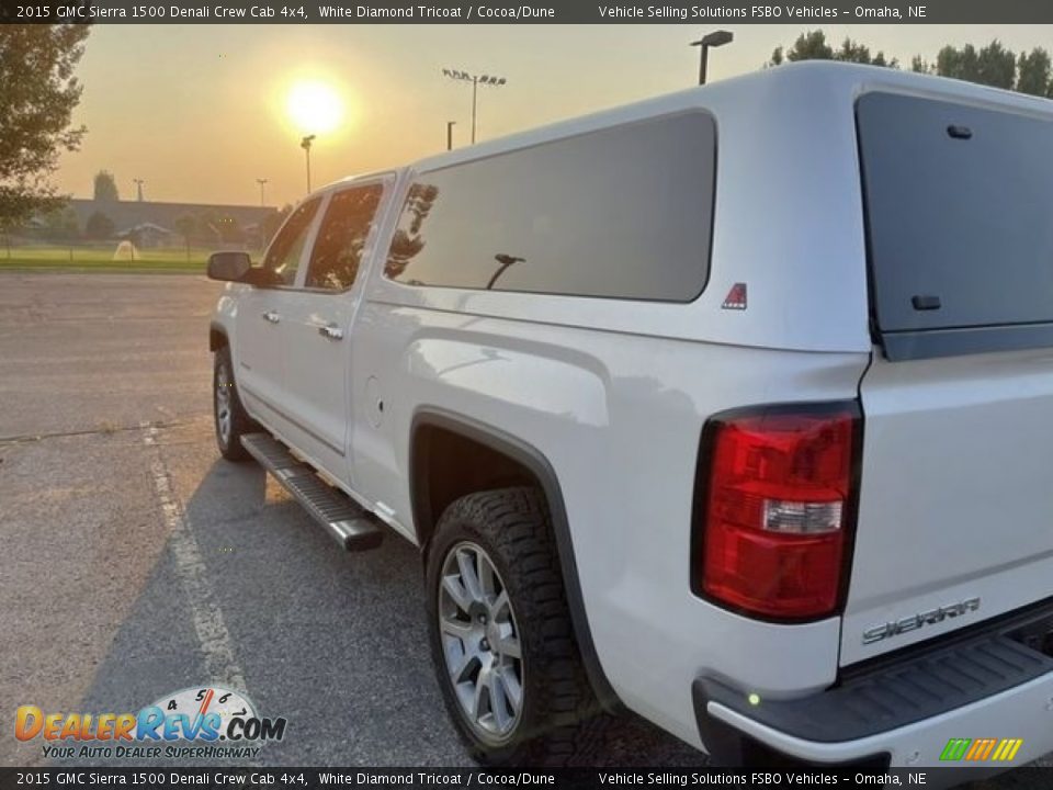 2015 GMC Sierra 1500 Denali Crew Cab 4x4 White Diamond Tricoat / Cocoa/Dune Photo #7