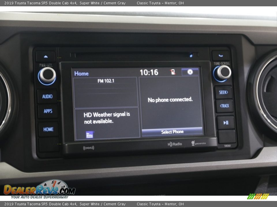 2019 Toyota Tacoma SR5 Double Cab 4x4 Super White / Cement Gray Photo #10
