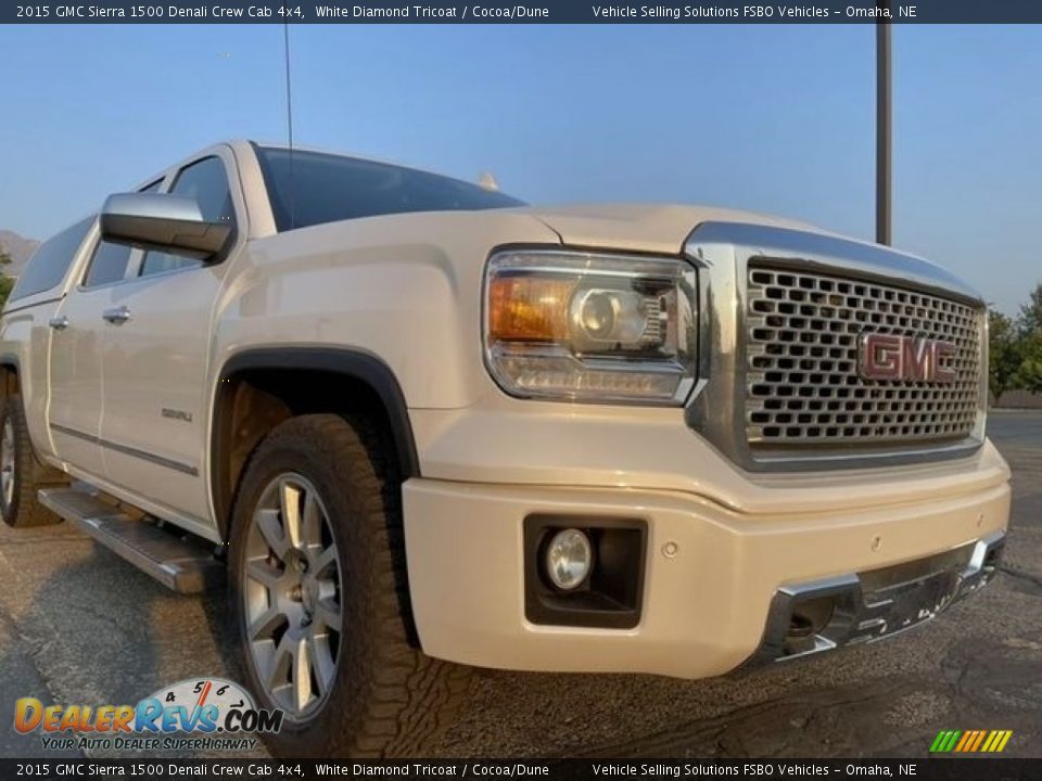 2015 GMC Sierra 1500 Denali Crew Cab 4x4 White Diamond Tricoat / Cocoa/Dune Photo #10