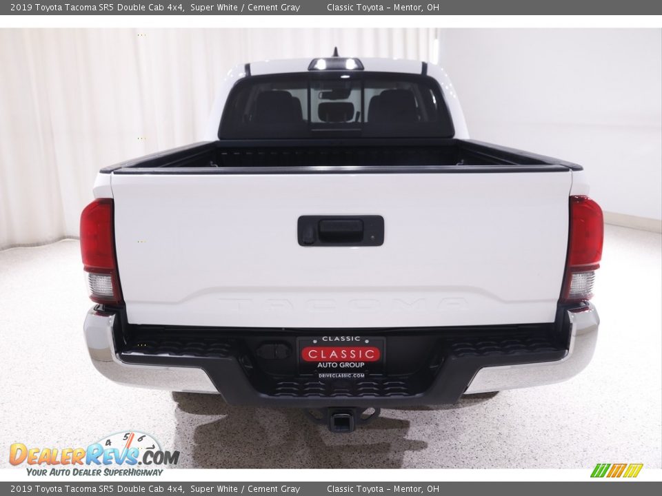 2019 Toyota Tacoma SR5 Double Cab 4x4 Super White / Cement Gray Photo #16
