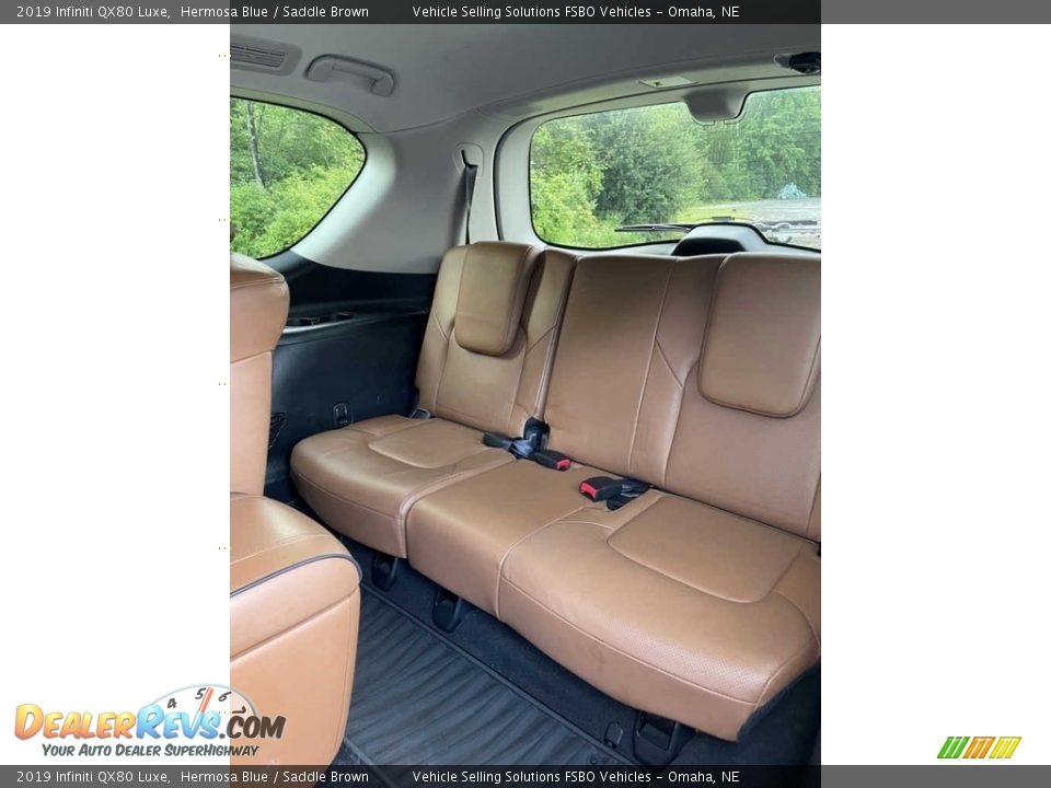 2019 Infiniti QX80 Luxe Hermosa Blue / Saddle Brown Photo #5