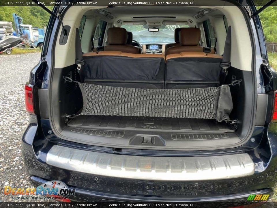 2019 Infiniti QX80 Luxe Hermosa Blue / Saddle Brown Photo #6