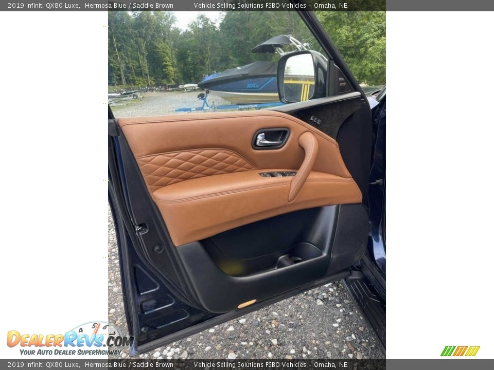 2019 Infiniti QX80 Luxe Hermosa Blue / Saddle Brown Photo #12