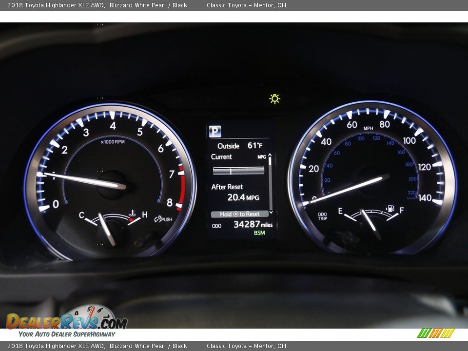 2018 Toyota Highlander XLE AWD Blizzard White Pearl / Black Photo #8