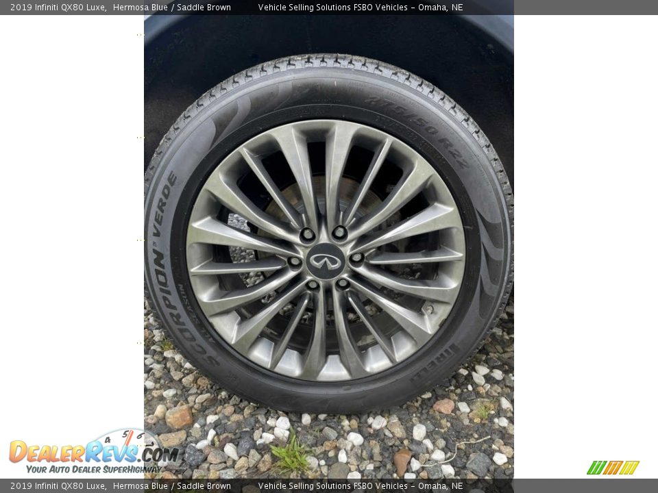 2019 Infiniti QX80 Luxe Hermosa Blue / Saddle Brown Photo #15