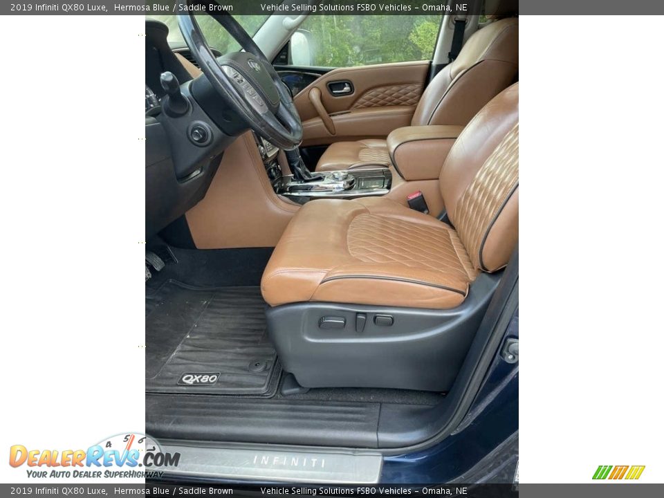 2019 Infiniti QX80 Luxe Hermosa Blue / Saddle Brown Photo #20