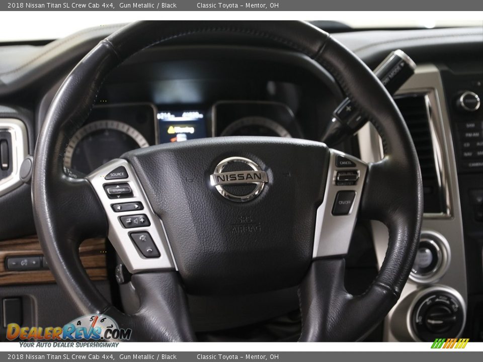 2018 Nissan Titan SL Crew Cab 4x4 Gun Metallic / Black Photo #7