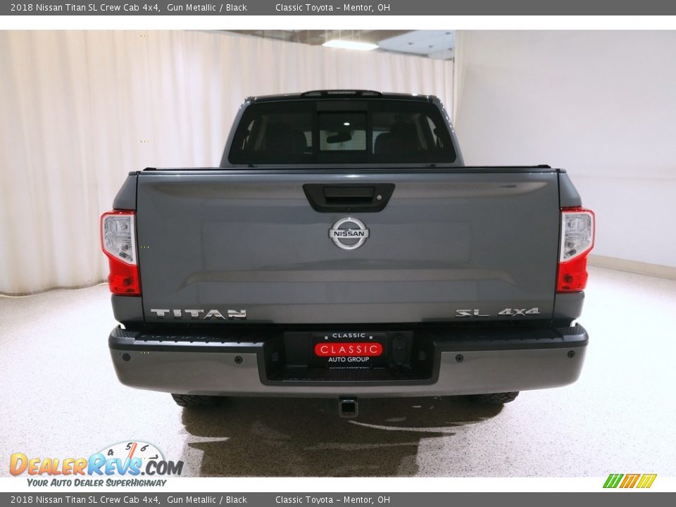 2018 Nissan Titan SL Crew Cab 4x4 Gun Metallic / Black Photo #20