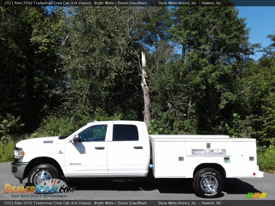 2021 Ram 3500 Tradesman Crew Cab 4x4 Chassis Bright White / Diesel Gray/Black Photo #1