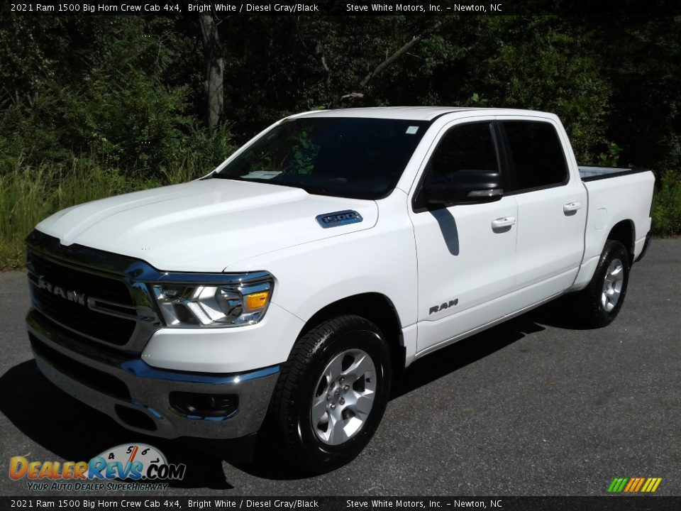 2021 Ram 1500 Big Horn Crew Cab 4x4 Bright White / Diesel Gray/Black Photo #2