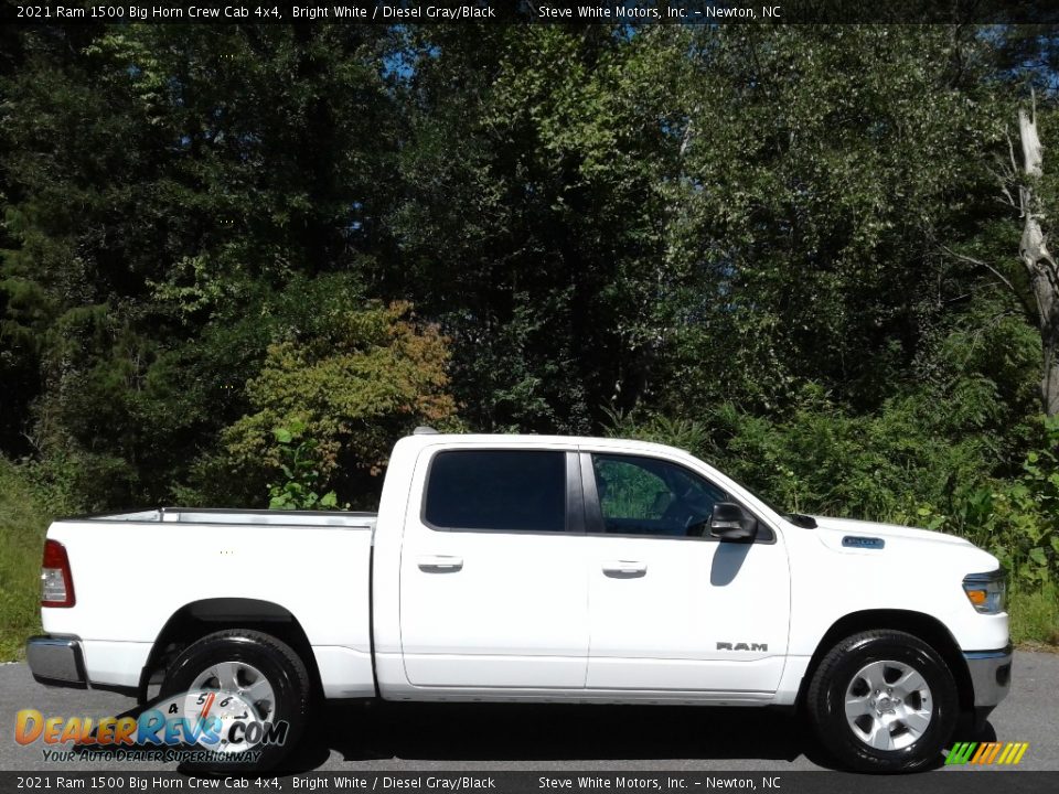 2021 Ram 1500 Big Horn Crew Cab 4x4 Bright White / Diesel Gray/Black Photo #5