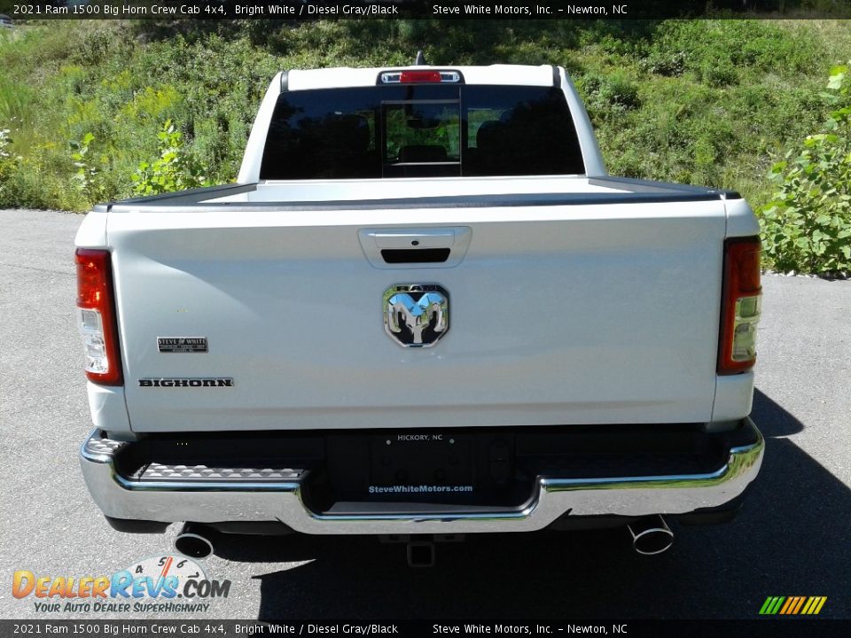 2021 Ram 1500 Big Horn Crew Cab 4x4 Bright White / Diesel Gray/Black Photo #7