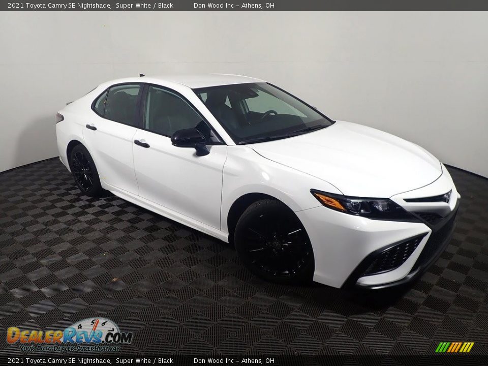 2021 Toyota Camry SE Nightshade Super White / Black Photo #3