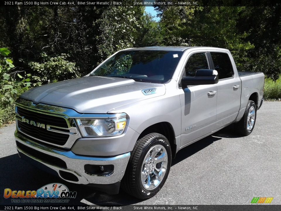 2021 Ram 1500 Big Horn Crew Cab 4x4 Billet Silver Metallic / Black Photo #2