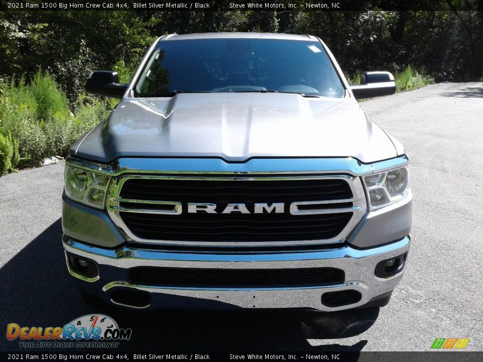 2021 Ram 1500 Big Horn Crew Cab 4x4 Billet Silver Metallic / Black Photo #3