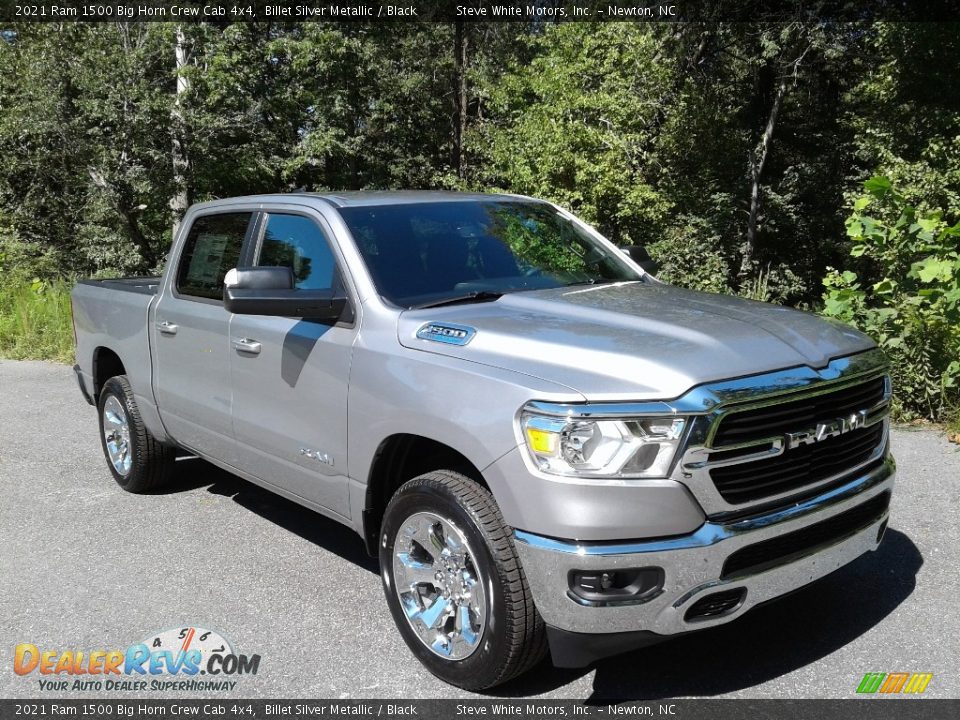 2021 Ram 1500 Big Horn Crew Cab 4x4 Billet Silver Metallic / Black Photo #4