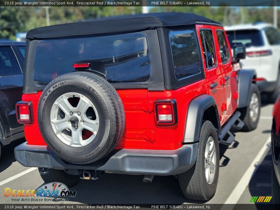 2018 Jeep Wrangler Unlimited Sport 4x4 Firecracker Red / Black/Heritage Tan Photo #2