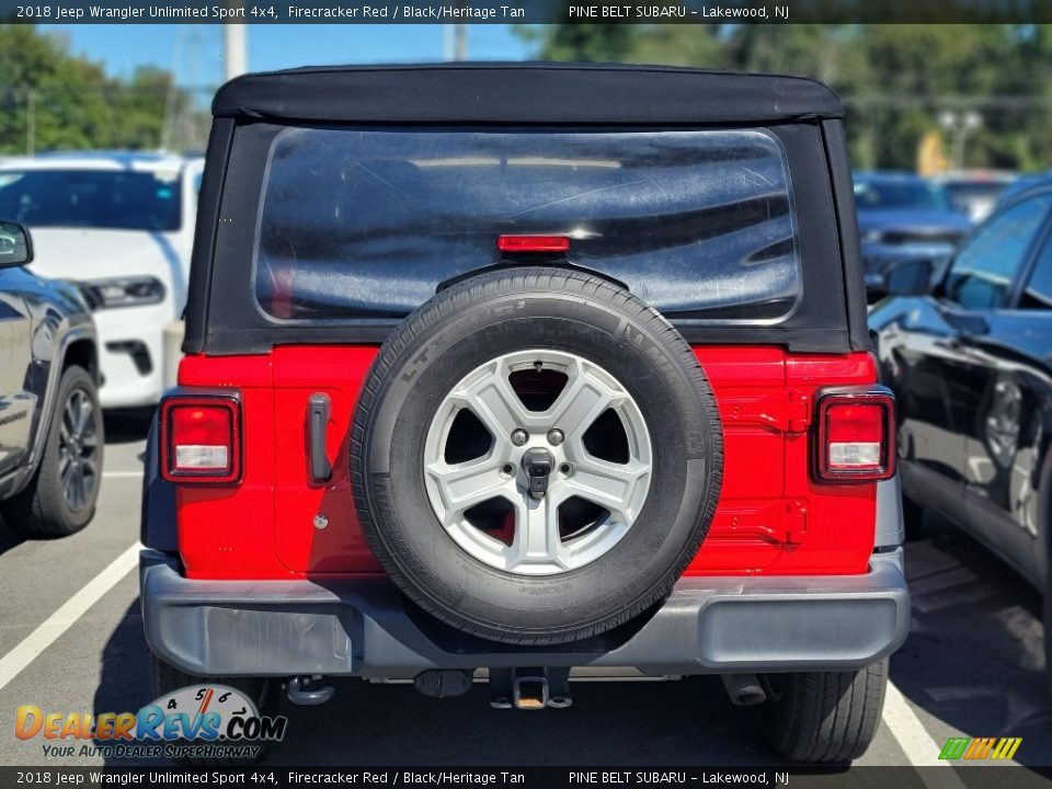 2018 Jeep Wrangler Unlimited Sport 4x4 Firecracker Red / Black/Heritage Tan Photo #3
