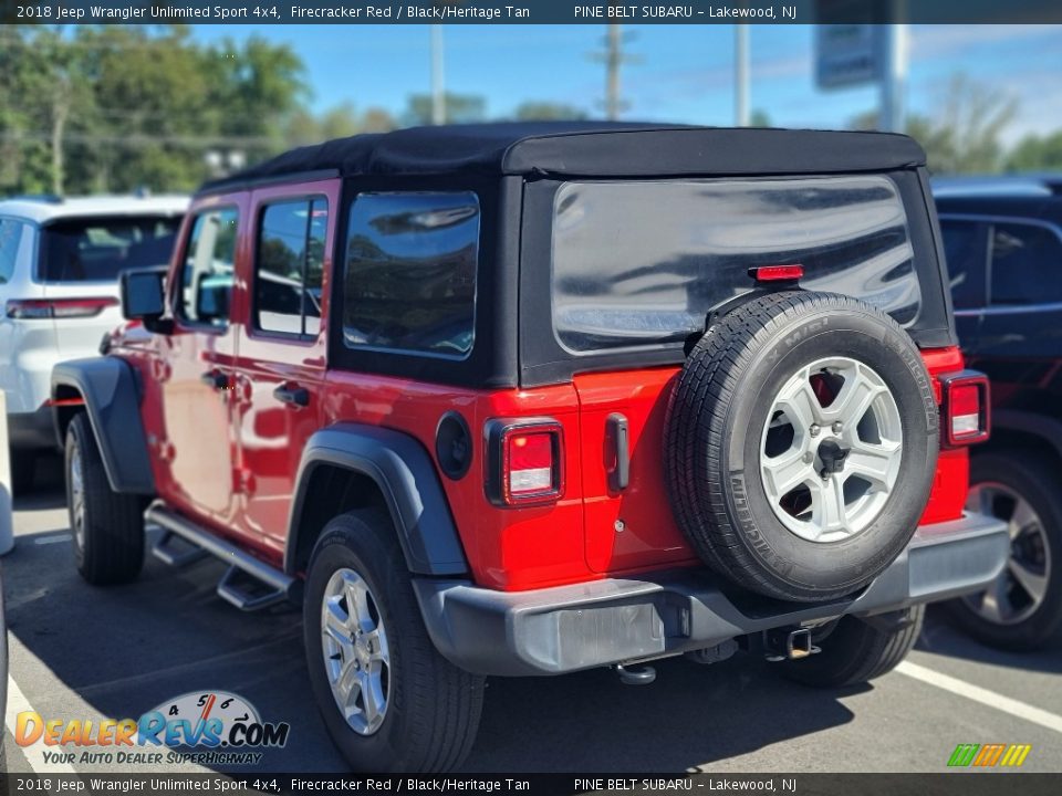 2018 Jeep Wrangler Unlimited Sport 4x4 Firecracker Red / Black/Heritage Tan Photo #4
