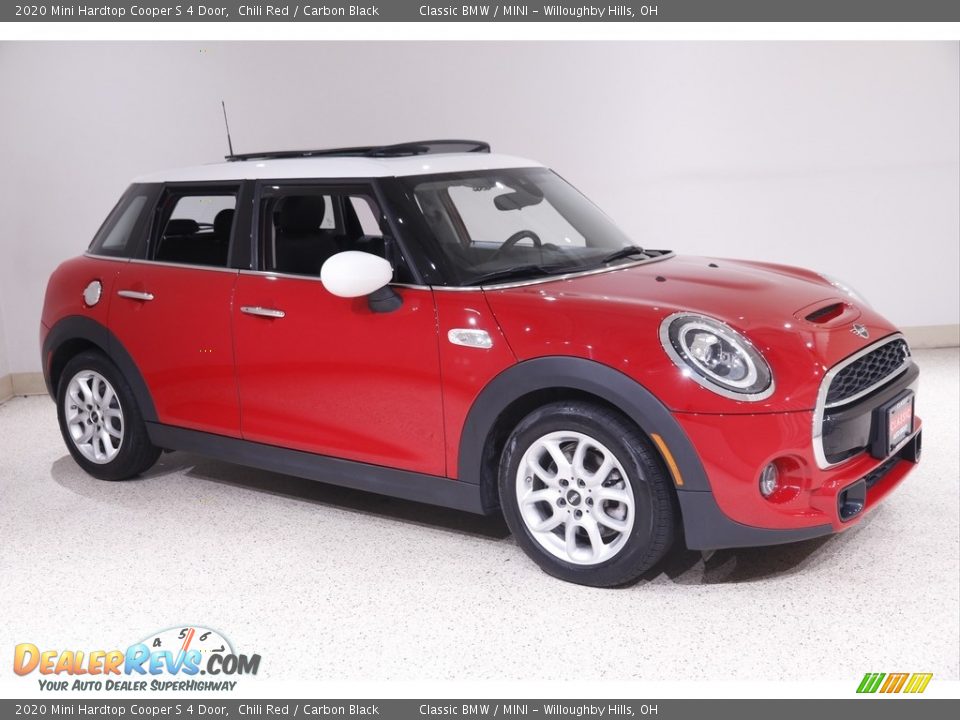 2020 Mini Hardtop Cooper S 4 Door Chili Red / Carbon Black Photo #1