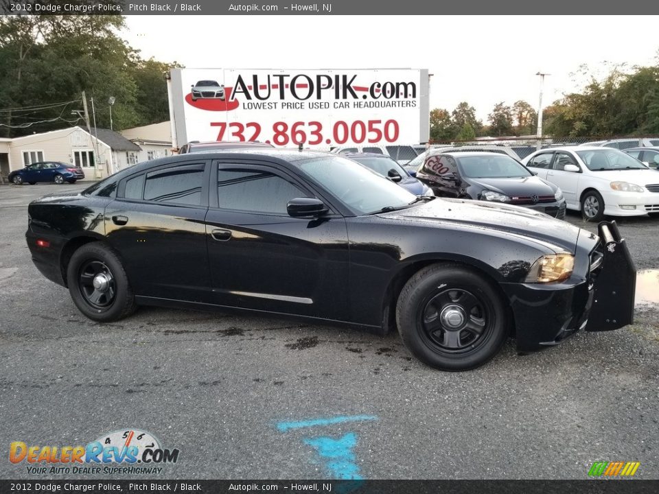 2012 Dodge Charger Police Pitch Black / Black Photo #1