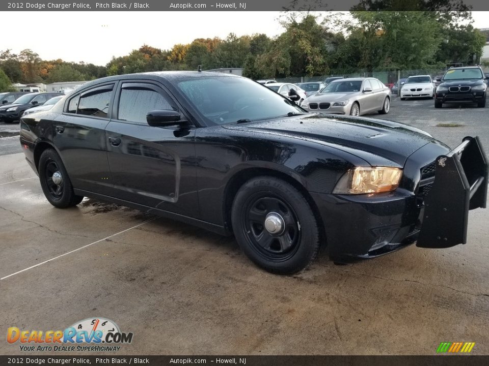 2012 Dodge Charger Police Pitch Black / Black Photo #2