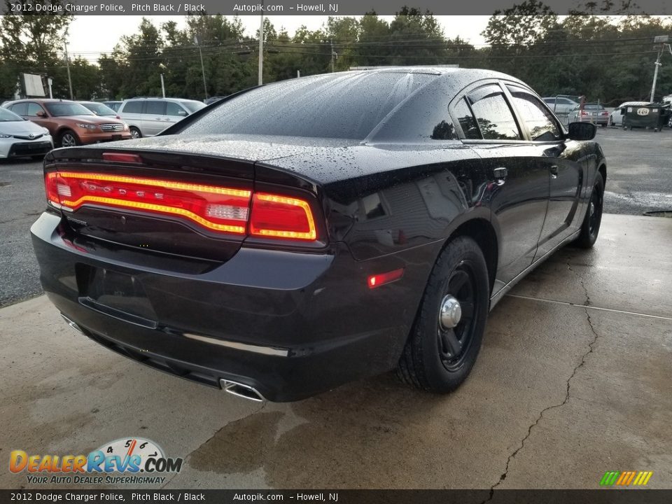 2012 Dodge Charger Police Pitch Black / Black Photo #4