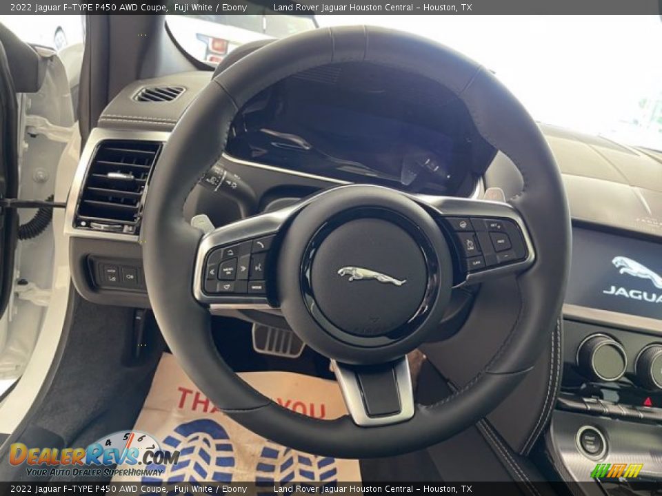 2022 Jaguar F-TYPE P450 AWD Coupe Steering Wheel Photo #14