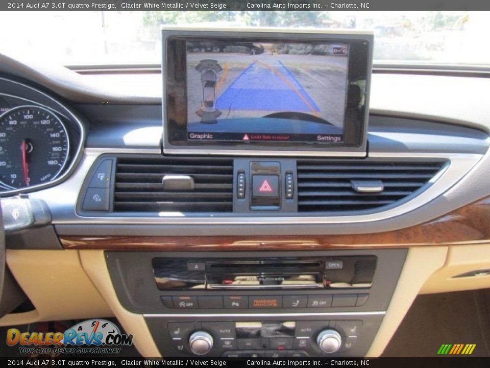 2014 Audi A7 3.0T quattro Prestige Glacier White Metallic / Velvet Beige Photo #15