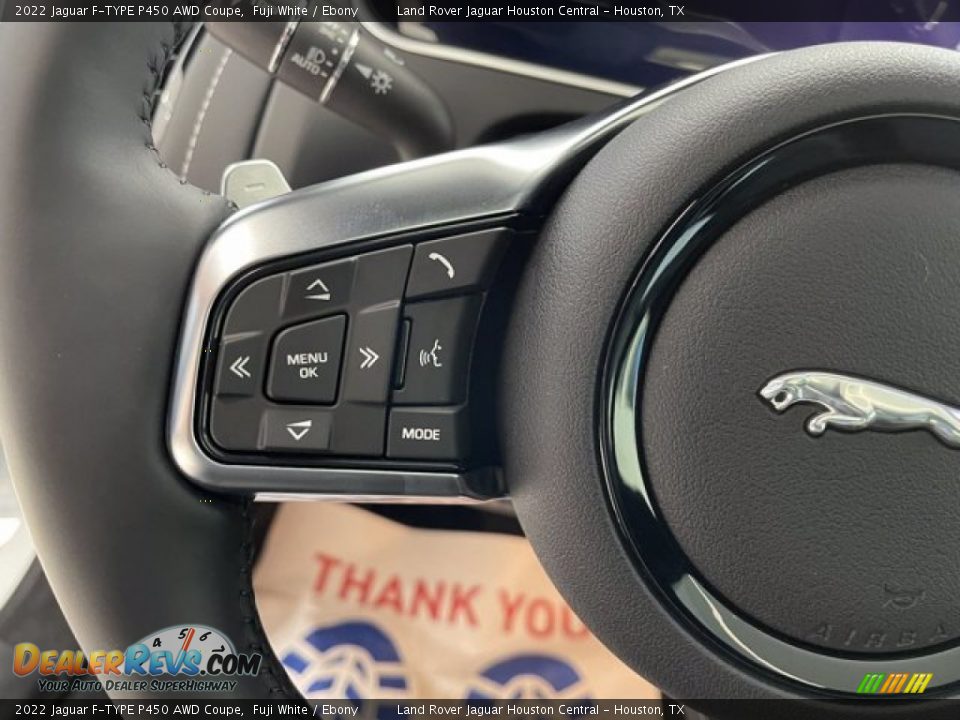 2022 Jaguar F-TYPE P450 AWD Coupe Steering Wheel Photo #15