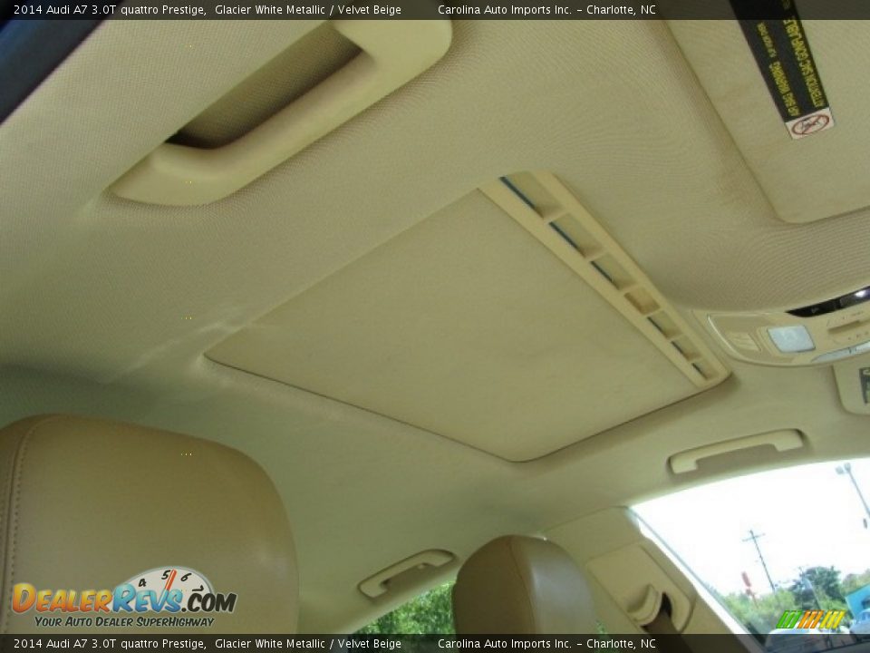 2014 Audi A7 3.0T quattro Prestige Glacier White Metallic / Velvet Beige Photo #23